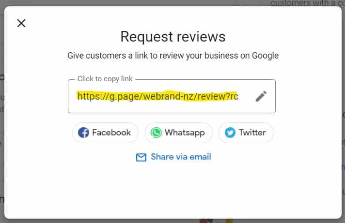Google review link